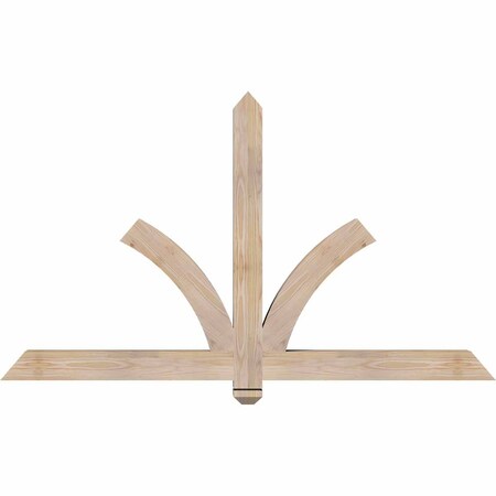 Ekena Millwork Redmond Smooth Timber Gable Bracket, Douglas Fir, 60"W x 35"H x 3 1/2"D x 3 1/2"F, 14/12 Pitch GBW060X35X0404RED00SDF